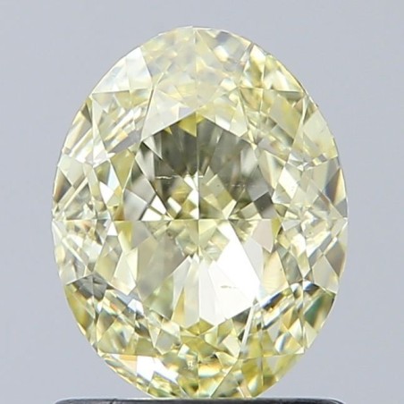 Diament o barwie fantazyjnej szlif owalny, 1.24ct, SI1, Fancy Light Yellow, GIA 1435103384