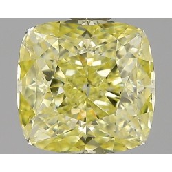 Diament o barwie fantazyjnej szlif poduszkowy brylantowy, 1.08ct, SI1, Fancy Yellow, GIA 1489153747
