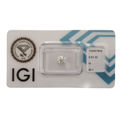 Diament szlif okrągły 0.51ct, SI1, H, IGI 723507652