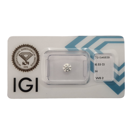 Diament szlif okrągły 0.53ct, VVS2, H, IGI 731546839