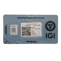 Diament szlif okrągły 0.52ct, VVS1, H, IGI 720528532