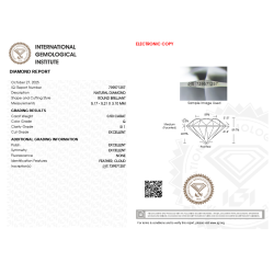 Diament szlif okrągły, 0.5ct, SI1, G, IGI 739571257