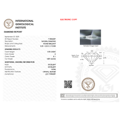 Diament szlif okrągły, 0.5ct, SI1, H, IGI 710526287