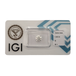 Diament szlif okrągły, 1.0ct, SI1, G, IGI 728551684