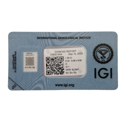 Diament szlif okrągły, 1.0ct, SI1, G, IGI 728551684