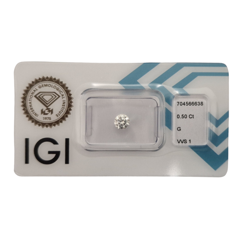 Diament szlif okrągły, 0.5ct, VVS1, G, IGI 704566638