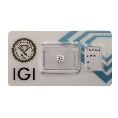 Diament szlif okrągły, 0.5ct, VS1, G, IGI 724569444
