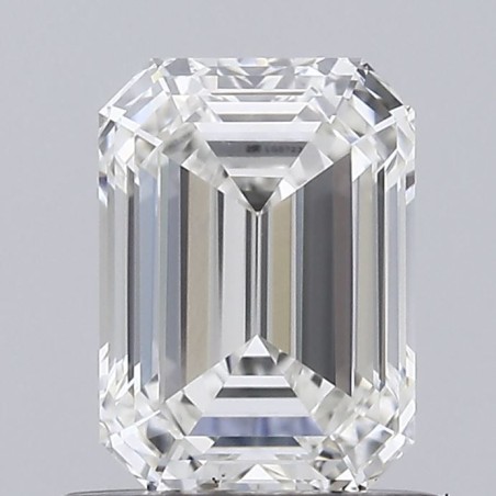 Diament laboratoryjny bezbarwny szlif szmaragdowy, 0.9ct, VVS2, F, IGI LG572347173