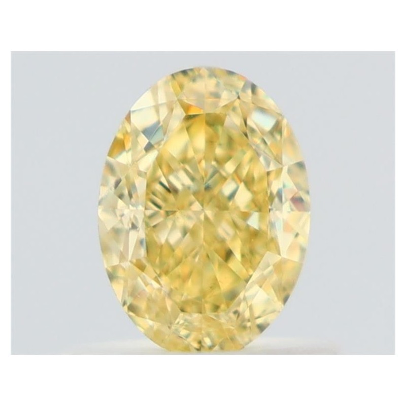 Diament o barwie fantazyjnej szlif owalny, 0.7ct, VS1, Fancy Yellow, GIA 6522958607
