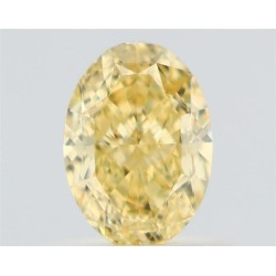 Diament o barwie fantazyjnej szlif owalny, 0.75ct, VS2, Fancy Yellow, GIA 6525822149