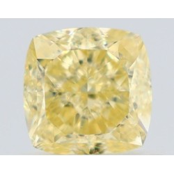 Diament o barwie fantazyjnej szlif poduszkowy brylantowy, 0.77ct, VVS2, Fancy Yellow, GIA 7526958519