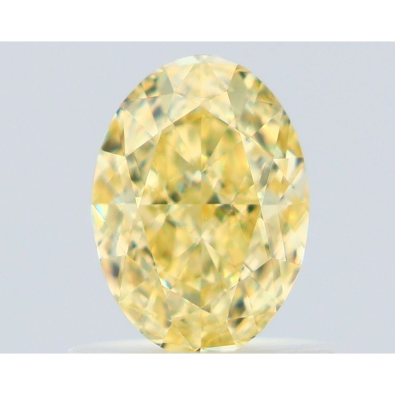Diament o barwie fantazyjnej szlif owalny, 0.83ct, VS1, Fancy Yellow, GIA 6521259978