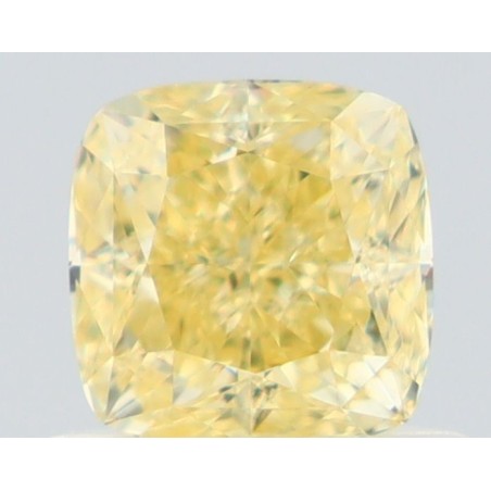 Diament o barwie fantazyjnej szlif poduszkowy modyfikowany, 0.71ct, VS1, Faint Yellow, GIA 1533477584