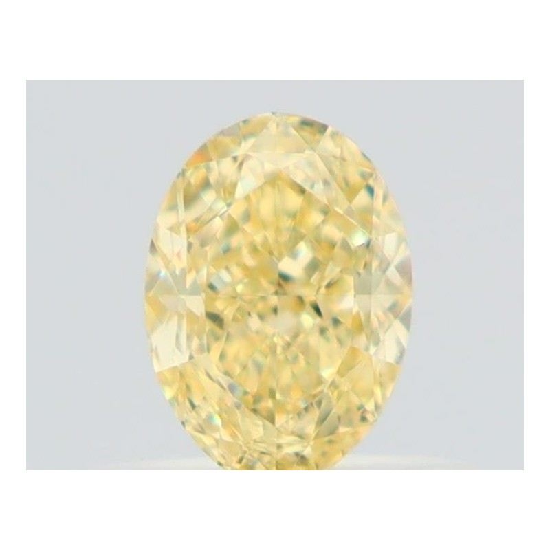 Diament o barwie fantazyjnej szlif owalny, 0.51ct, VS2, Fancy Yellow, GIA 2526741916