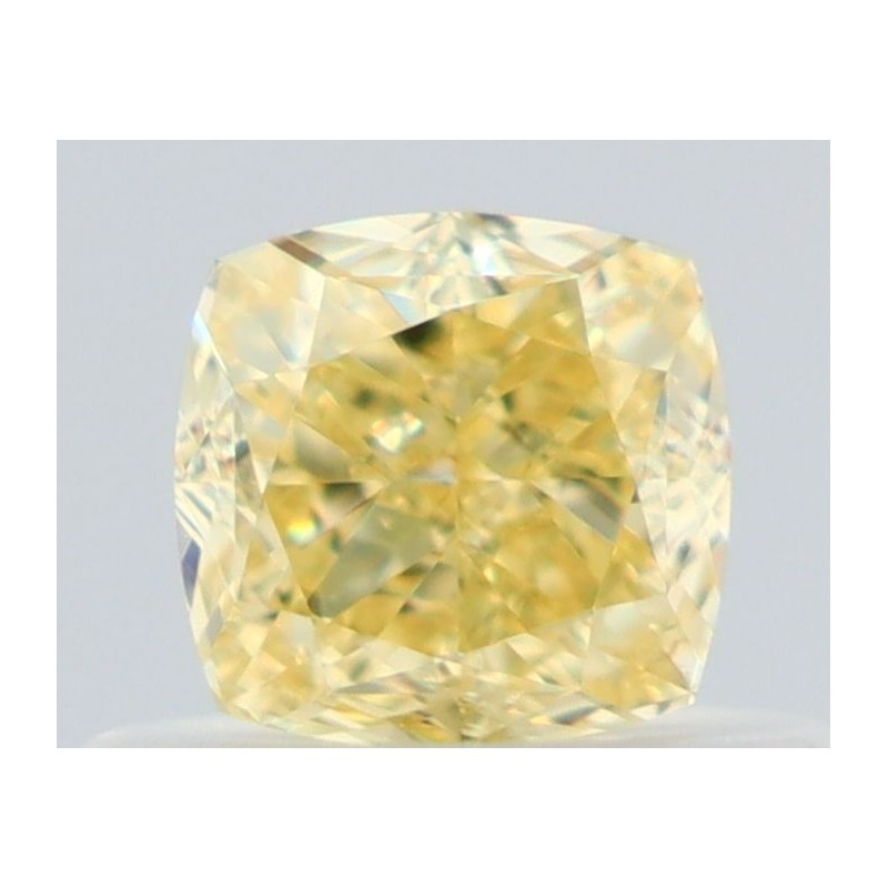Diament o barwie fantazyjnej szlif poduszkowy brylantowy, 0.53ct, VVS1, Fancy Yellow, GIA 6525954448