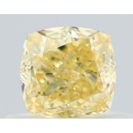 Diament o barwie fantazyjnej szlif poduszkowy brylantowy, 0.53ct, VVS1, Fancy Yellow, GIA 6525954448