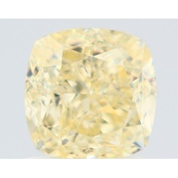 Diament o barwie fantazyjnej szlif poduszkowy brylantowy, 1.52ct, VS1, Fancy Light Yellow, GIA 2537568408