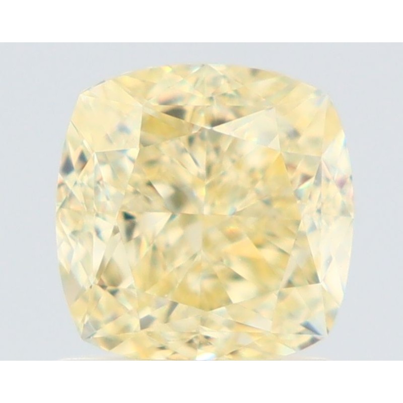 Diament o barwie fantazyjnej szlif poduszkowy brylantowy, 1.52ct, VS1, Fancy Light Yellow, GIA 2537568408 Diament o barwie fantazyjnej szlif poduszkowy brylantowy, 1.52ct, VS1, Fancy Light Yellow, GIA 2537568408