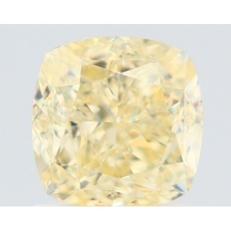 Diament o barwie fantazyjnej szlif poduszkowy brylantowy, 1.52ct, VS1, Fancy Light Yellow, GIA 2537568408