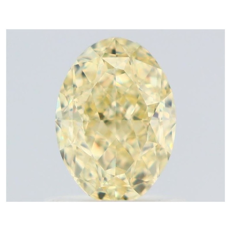 Diament o barwie fantazyjnej szlif owalny, 1.01ct, VS2, Fancy Light Yellow, GIA 6475665332