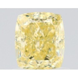 Diament o barwie fantazyjnej szlif poduszkowy brylantowy, 1.04ct, VVS1, Fancy Yellow, GIA 5526784746
