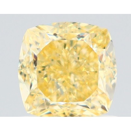 Diament o barwie fantazyjnej szlif poduszkowy brylantowy, 1.06ct, VVS2, Fancy Yellow, GIA 7521936798
