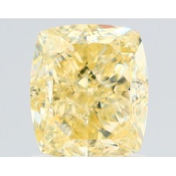 Diament o barwie fantazyjnej szlif poduszkowy modyfikowany, 1.5ct, VS1, Faint Yellow, GIA 6512902587