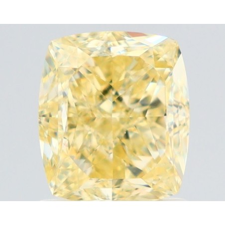 Diament o barwie fantazyjnej szlif poduszkowy modyfikowany, 1.5ct, VS1, Faint Yellow, GIA 6512902587