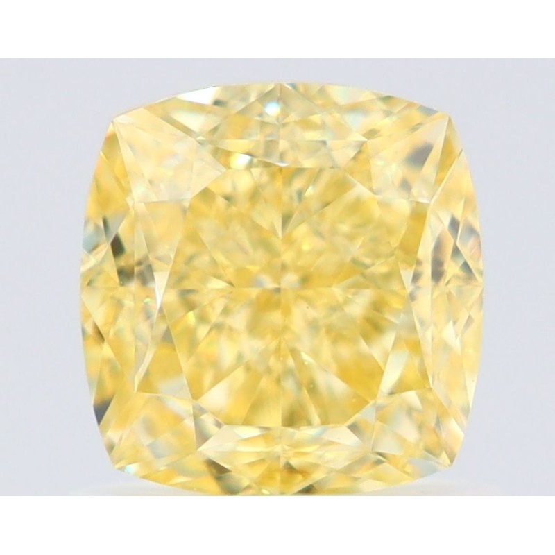 Diament o barwie fantazyjnej szlif poduszkowy brylantowy, 1.13ct, VS1, Fancy Intense Yellow, GIA 2527642424