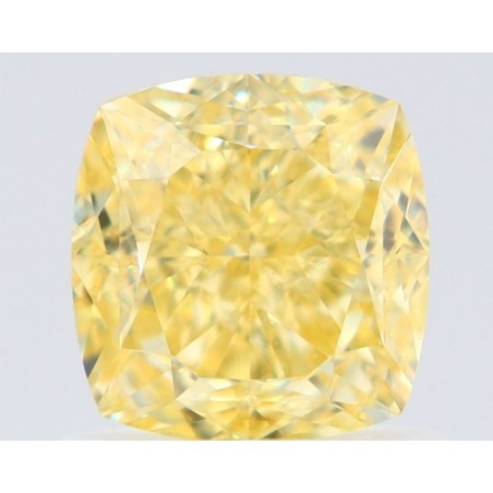 Diament o barwie fantazyjnej szlif poduszkowy brylantowy, 1.13ct, VS1, Fancy Intense Yellow, GIA 2527642424