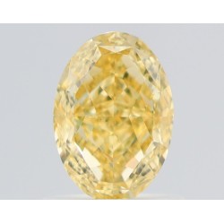 Diament o barwie fantazyjnej szlif owalny, 1ct, VS2, Fancy Intense Yellow, GIA 6491262152