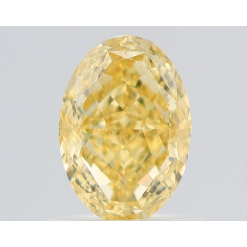 Diament o barwie fantazyjnej szlif owalny, 1ct, VS2, Fancy Intense Yellow, GIA 6491262152