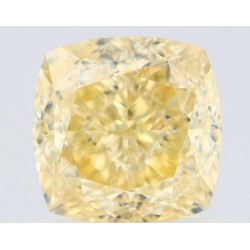Diament o barwie fantazyjnej szlif poduszkowy brylantowy, 1.37ct, VS1, Fancy Yellow, GIA 2528642597