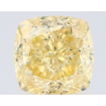 Diament o barwie fantazyjnej szlif poduszkowy brylantowy, 1.37ct, VS1, Fancy Yellow, GIA 2528642597