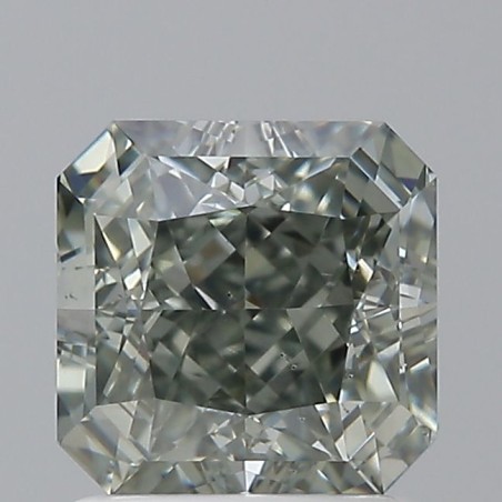 Diament o barwie fantazyjnej szlif radiant kwadratowy, 1.44ct, SI1, Fancy Green Gray, GIA 2235592233