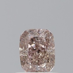 Diament o barwie fantazyjnej szlif poduszkowy modyfikowany, 0.51ct, VS2, Fancy Brown Pink, GIA 2231776706