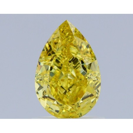 Diament o barwie fantazyjnej szlif gruszkowy, 1.16ct, SI1, Fancy Vivid  Yellow, GIA 7438191465