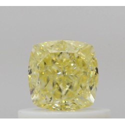 Diament o barwie fantazyjnej szlif poduszkowy brylantowy, 0.66ct, VS1, Fancy Yellow, GIA 7533209266