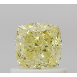 Diament o barwie fantazyjnej szlif poduszkowy brylantowy, 0.71ct, VS1, Fancy Yellow, GIA 6532240937