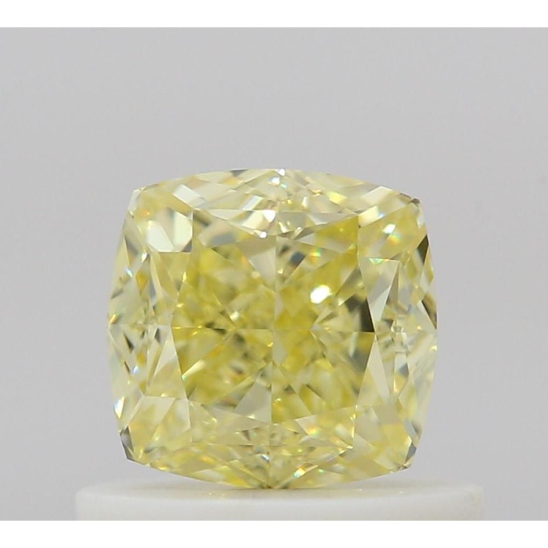 Diament o barwie fantazyjnej szlif poduszkowy brylantowy, 0.7ct, SI1, Fancy Yellow, GIA 5523529833