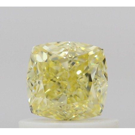 Diament o barwie fantazyjnej szlif poduszkowy brylantowy, 0.7ct, SI1, Fancy Yellow, GIA 5523529833