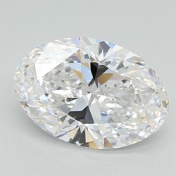 Diament laboratoryjny bezbarwny szlif owalny, 2.58ct, VVS1, D, GIA 7536647880