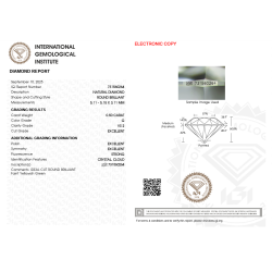 Diament szlif okrągły, 0.5ct, VS2, G, IGI 731560264