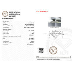 Diament szlif okrągły, 0.3ct, VS1, H, IGI 692555097