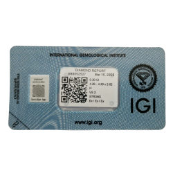 Diament szlif okrągły, 0.3ct, VS2, H, IGI 689552527