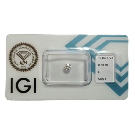 Diament szlif okrągły, 0.3ct, VVS1, H, IGI 734507721