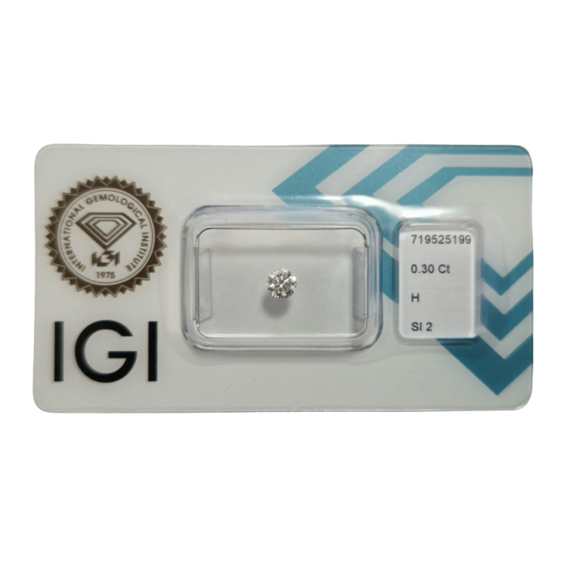 Diament szlif okrągły, 0.3ct, SI2, H, IGI 719525199