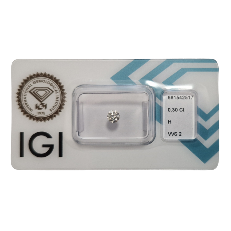 Diament szlif okrągły, 0.3ct, VVS2, H, IGI 681542517