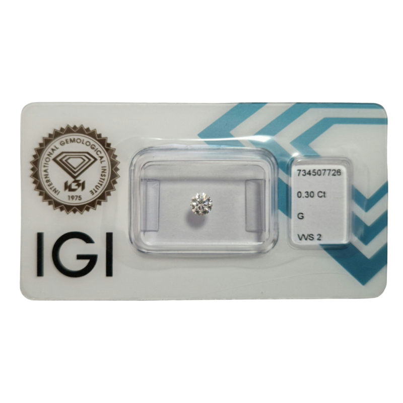 Diament szlif okrągły, 0.3ct, VVS2, G, IGI 734507726
