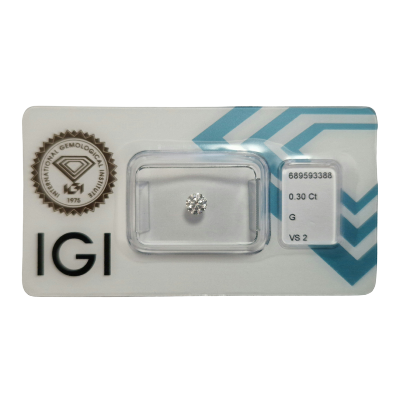Diament szlif okrągły, 0.3ct, VS2, G, IGI 689593388